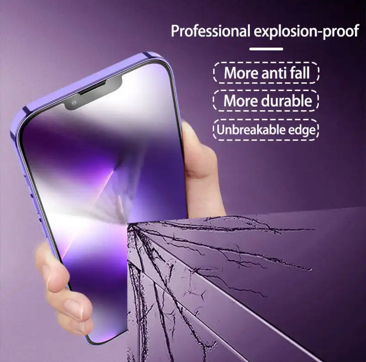 PJun Branded Violet Anti-Blue Light Glass Screen Protector 2pcs- iPhone PJun Branded Violet Anti-Blue Light Glass Screen Protector 2pcs- iPhone